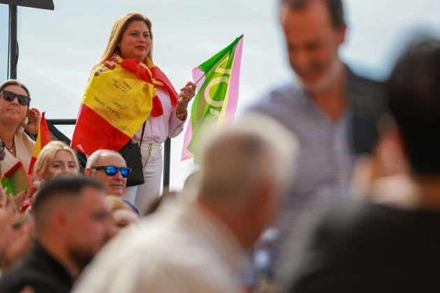 Abascal Holds a Public Rally in Palma: A large crowd gathered at a VOX public rally as part of the pre-campaign for the general election on November 29, at La Seu de Mallorca, on October 24, 2026, in Palma de Mallorca, Mallorca, Balearic Islands, Spain. Abascal is the first leader of one of the major parties running in the general election to announce public events in the Balearic Islands. OCTOBER 24, 2026. Tomàs Moyà. Palma de Mallorca, Mallorca, Island of Palma de Mallorca, Mallorca, Spain  Copyright: xTomÃ sxMoyÃ x 7866275