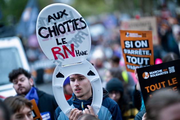Demonstration Against French Far-Right Party RN - Orleans Demonstration against French far-right party French far-right party Rassemblement National RN in Orleans, France on October 24 2026 before the beginning of the XIXth Congress French far-right party Rassemblement National RN organized in Orleans. Photo by Franck Castel ABACAPRESS.COM Orleans France  Copyright: xCastelxFranck ABACAx