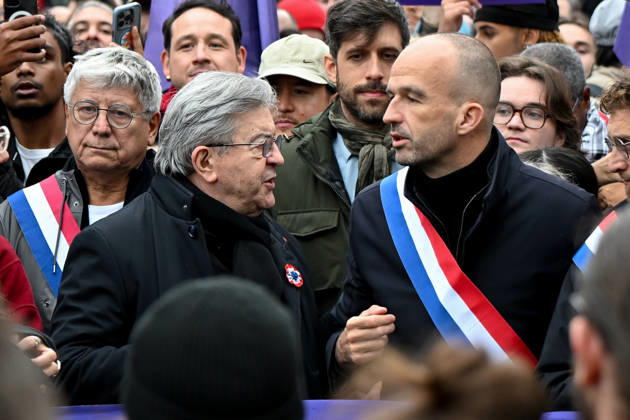 October 24 Demonstration in Paris: Jean-Luc Mélenchon, Manuel Bompard Demonstration in support of purchasing power, the protection of public services, and fiscal and social justice, held in Paris on October 24, 2026, as part of a nationwide call for mobilization bringing together former members of the Yellow Vest movement, labor unions, high school and college students 460732 2026 10 24 unknown  Copyright: xL.Urmanx xStarfacex STAR_460732_020