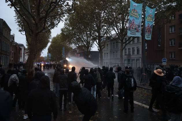 October 24, 2026, LILLE: Act 2 Protest Against the High Cost of Living PHOTOPQR VOIX DU NORD Alexis Christiaen Pib October 24, 2026 October 24, 2026, LILLE: Act 2 Protest Against the High Cost of Living Photo by Alexis Christiaen Pib, La Voix du Nord, France, Oct. 24, 2026. Another day of protests this Saturday, and amid fears of renewed violence and looting, restrictions on freedom of movement and assembly have multiplied, drawing sharp criticism from civil liberties groups in northern France.  Copyright: xPHOTOPQR VOIXxDUxNORD MAXPPPxAlexisxChristiaenx(Pib)x 20261024VDN7085 20261024VDN7270