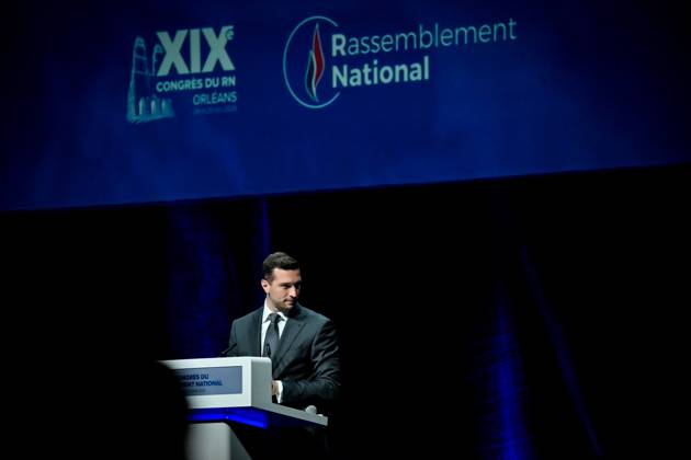 RN CONGRESS IN ORLEANS Quentin Reix PHOTOPQR ECHO REPUBLICAIN October 24, 2026 19th Congress of the National Rally Jordan Bardella Jordan Bardella Orleans October 24, 2026 Photo by Quentin Reix RN NATIONAL RALLY Rassemblement National President Jordan Bardella delivers a speech to the Congress of the far-right party Rassemblement National (RN) at the Co’Met venue in Orléans, central France, October 24, 2026 France  Copyright: xPHOTOPQR ECHOxREPUBLICAIN MAXPPPxQuentinxreixx 20261024ECH7525 20261024ECH7525