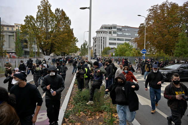 Clashes During The Yellow Vests Protest Act II - Lyon Clashes during the Yellow Vests Protest Act II In Lyon, France on 24 October 2026. Photo by ABACAPRESS.COM Lyon France  Copyright: xABACAx