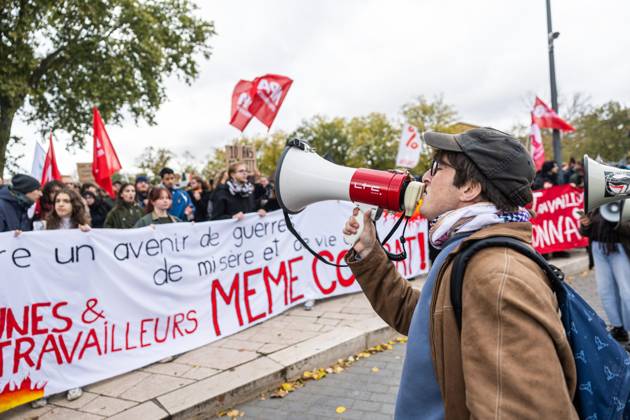 October 24 Protest: Demonstration Banned in Metz PHOTOPQR LE REPUBLICAIN LORRAIN Hugo AZMANI Metz Oct. 24, 2026 October 24 Protest: Demonstration Banned in Metz; despite the ban on demonstrations, the procession made its way to the Parvis des Droits de l’Homme France Oct. 24, 2026 Another day of protests this Saturday, and amid fears of renewed violence and looting, restrictions on freedom of movement and assembly have multiplied, drawing sharp criticism from civil liberties groups Metz, Moselle, Lorraine, France  Copyright: xPHOTOPQR LExREPUBLICAINxLORRAIN xHugoxAZMANIx 20261024RBL7865 20261024RBL7865