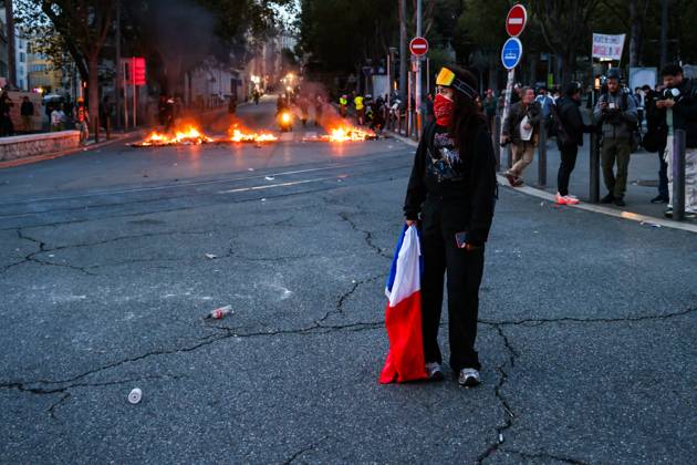 PROTESTS ON OCTOBER 24 PHOTOPQR LA PROVENCE Gilles Bader Marseille Oct. 24, 2026 Protests in Marseille throughout the day on October 24, 2026; end of the protest and clashes near Réformés, France, Oct. 24, 2026 Another day of protests this Saturday, and amid fears of renewed violence and looting, restrictions on freedom of movement and assembly have multiplied, drawing sharp criticism from civil liberties groups Marseille BdR France  Copyright: xPHOTOPQR LAxPROVENCE MAXPPPxGillesxBaderx 20261024PVL8090 20261024PVL8090