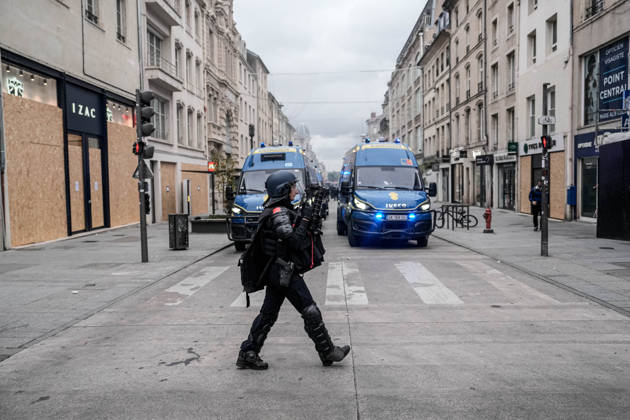 Police intervene in demonstrators amid ongoing protests in Nancy NANCY, FRANCE - OCTOBER 24: Police clash with protesters with water cannons and tear gas during a demonstration amid ongoing social and political tensions in Nancy, France, on October 24, 2026. Muhammed Said Tako Anadolu Nancy France. Editorial use only. Please get in touch for any other usage.  Copyright: x2026xAnadoluxMuhammedxSaidxTakox