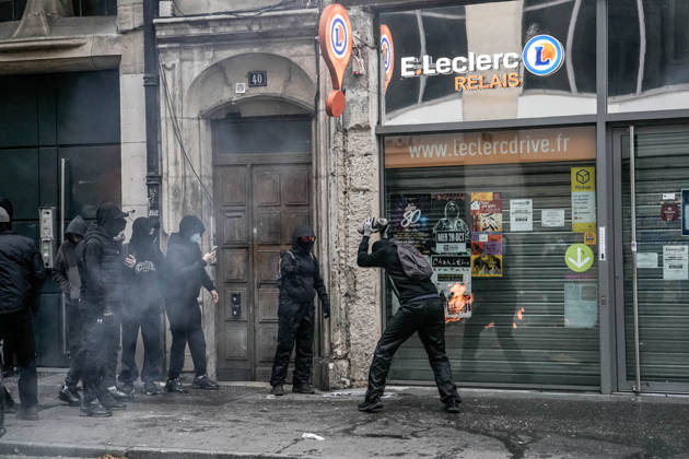 Police intervene in demonstrators amid ongoing protests in Nancy NANCY, FRANCE - OCTOBER 24: Police clash with protesters with water cannons and tear gas during a demonstration amid ongoing social and political tensions in Nancy, France, on October 24, 2026. Muhammed Said Tako Anadolu Nancy France. Editorial use only. Please get in touch for any other usage.  Copyright: x2026xAnadoluxMuhammedxSaidxTakox