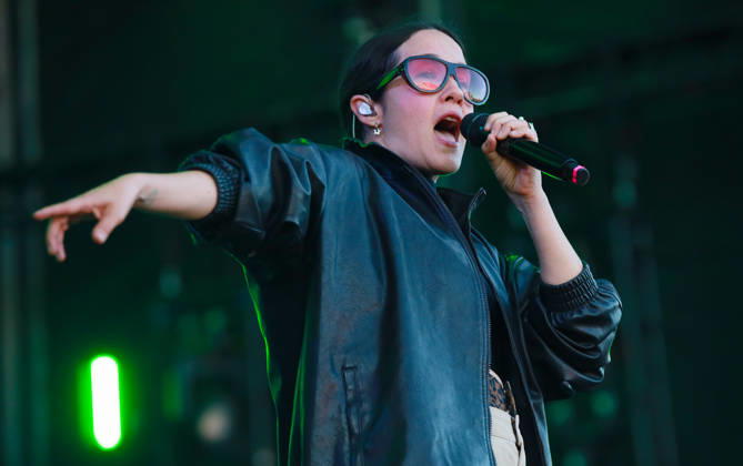 October 24, 2026, Tijuana, Baja California, Mexico: Mexican singer and actress XIMENA SARINANA performs live on stage while holding a microphone and gesturing to the audience during the Tecate Peninsula 2026 music festival at Explanada Estadio Caliente in Tijuana, Baja California, Mexico, October 24, 2026. Tijuana Mexico - ZUMAm311 20261024_zip_m311_006 Copyright: xAlbertoxMartinezx