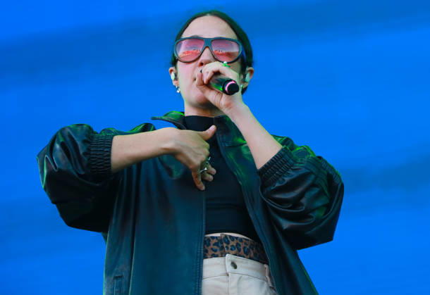 October 24, 2026, Tijuana, Baja California, Mexico: Mexican pop artist XIMENA SARINANA sings into a microphone while performing on stage in a black jacket and sunglasses during the Tecate Peninsula 2026 festival at Explanada Estadio Caliente in Tijuana, Baja California, Mexico, October 24, 2026. Tijuana Mexico - ZUMAm311 20261024_zip_m311_004 Copyright: xAlbertoxMartinezx