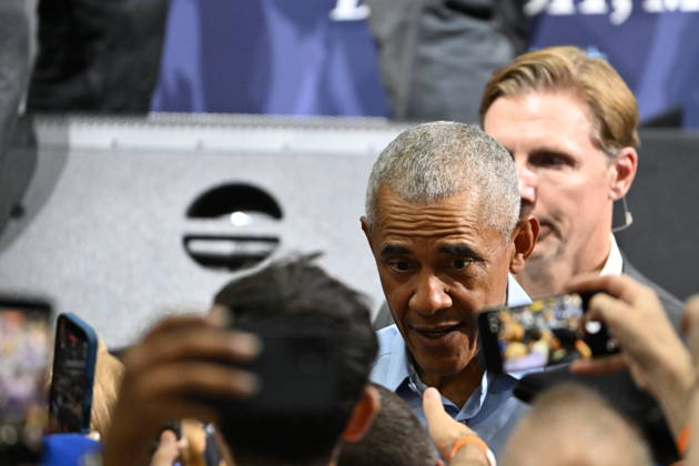 Former United States President Barack Obama greets supporters after speaking at a Democratic candidates rally at Cass Technical High School in Detroit, Michigan, USA on Saturday, October 24, 2026. Winning US Senate and US House races in the swing state of Michigan is central to Democratic hopes to wrest power in both chambers of the US Congress from the Republicans. Copyright: xKylexMazzax xCNPx MediaPunchx