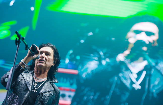 October 24, 2026, Tijuana, Baja California, Mexico: SAUL HERNANDEZ, lead vocalist and guitarist of legendary Mexican rock band Caifanes, plays an electric guitar while singing at the microphone during the Tecate Peninsula 2026 music festival at Explanada Estadio Caliente in Tijuana, Baja California, Mexico, October 24, 2026. Tijuana Mexico - ZUMAm311 20261024_zip_m311_013 Copyright: xAlbertoxMartinezx