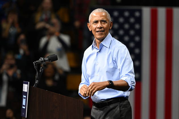 MI: Democrats Campaign in Detroit, Michigan Former United States President Barack Obama, speaks at a Democratic candidates rally at Cass Technical High School in Detroit, Michigan, USA on Saturday, October 24, 2026. Winning US Senate and US House races in the swing state of Michigan is central to Democratic hopes to wrest power in both chambers of the US Congress from the Republicans. Credit: CNP AdMedia EDITORIAL USE ONLY  Copyright: xx AdMediax admphotosthree021964