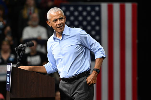 Former United States President Barack Obama, speaks at a Democratic candidates rally at Cass Technical High School in Detroit, Michigan, USA on Saturday, October 24, 2026. Winning US Senate and US House races in the swing state of Michigan is central to Democratic hopes to wrest power in both chambers of the US Congress from the Republicans. Copyright: xKylexMazzax xCNPx MediaPunchx
