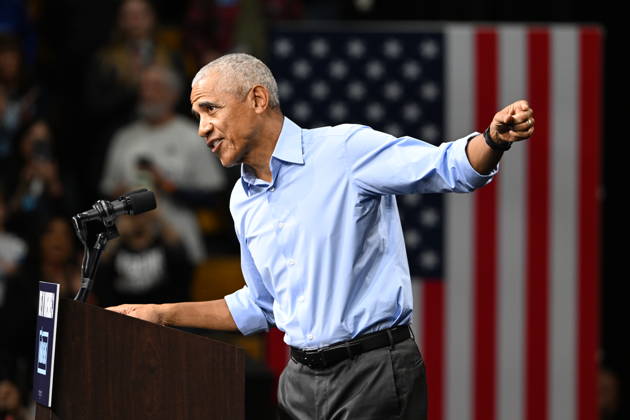 MI: Democrats Campaign in Detroit, Michigan Former United States President Barack Obama, speaks at a Democratic candidates rally at Cass Technical High School in Detroit, Michigan, USA on Saturday, October 24, 2026. Winning US Senate and US House races in the swing state of Michigan is central to Democratic hopes to wrest power in both chambers of the US Congress from the Republicans. Credit: CNP AdMedia EDITORIAL USE ONLY  Copyright: xx AdMediax admphotosthree021988