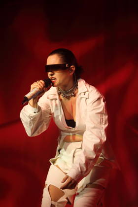 Vanessa Loibl, also known as Fuffifufzich, at a concert at the Waschhaus in Potsdam, October 24, 2026 Fuffifufzich Concert Potsdam