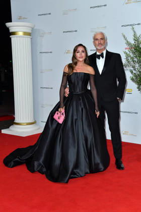 Simone Thomalla and Rene Marchand at the 2026 Leipzig Opera Ball at the Leipzig Opera on October 24, 2026