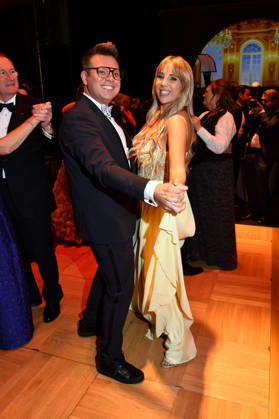 Annemarie Eilfeld and Dominik Ledea at the 2026 Leipzig Opera Ball at the Leipzig Opera on October 24, 2026