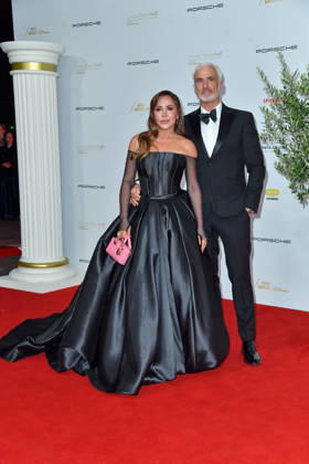 Simone Thomalla and Rene Marchand at the 2026 Leipzig Opera Ball at the Leipzig Opera on October 24, 2026