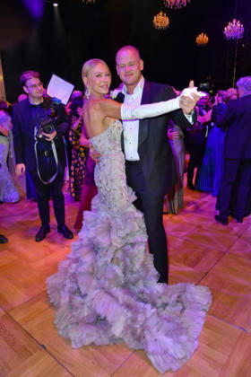 Jenny Elvers with her son Paul Jolig at the 2026 Leipzig Opera Ball at the Leipzig Opera on October 24, 2026