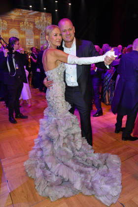 Jenny Elvers with her son Paul Jolig at the 2026 Leipzig Opera Ball at the Leipzig Opera on October 24, 2026