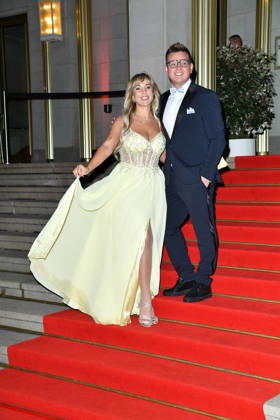 Annemarie Eilfeld and Dominik Ledea at the 2026 Leipzig Opera Ball at the Leipzig Opera on October 24, 2026