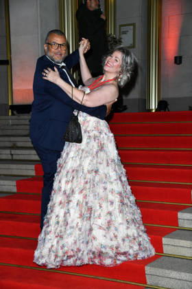 Cheryl Shepard with her husband Nikolaus Okonkwo at the 2026 Leipzig Opera Ball at the Leipzig Opera on October 24, 2026