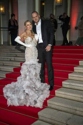 ABB OPERA BALL: Jenny Elvers and her son Paul Jolig will be guests at the 31st Leipzig Opera Ball 2026 at the Opera House on October 24, 2026, in Leipzig, Saxony, Germany