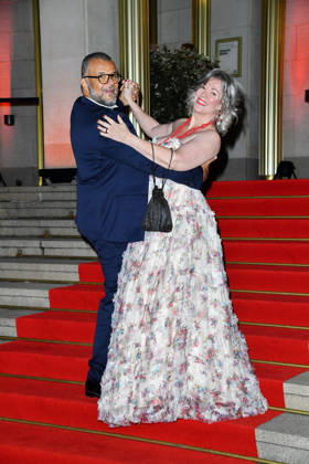Cheryl Shepard with her husband Nikolaus Okonkwo at the 2026 Leipzig Opera Ball at the Leipzig Opera on October 24, 2026