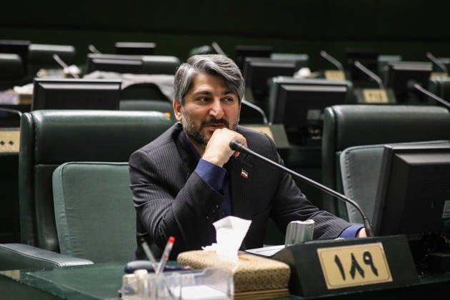 October 25, 2026, Tehran, Iran: An Iranian lawmaker speaks into a desk microphone from a numbered seat in the Islamic Consultative Assembly at the Islamic Consultative Assembly in Tehran, Iran, on October 25, 2026. Parliamentary reports said more than two-thirds of lawmakers joined the October 25 open sitting of the Islamic Consultative Assembly, attending either in person or remotely. Tehran Iran - ZUMAi98_ 20261025_zih_i98_048 Copyright: xIcanax
