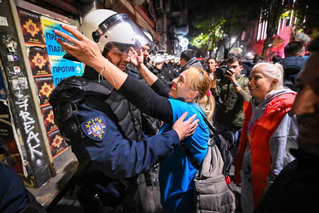 October 26, 2026, Belgrade, Serbia: Citywide euphoria breaks out in Belgrade as former President Vucic admits defeat on election night. Belgrade Serbia - ZUMAa256 20261025_zip_a256_032 Copyright: xDanielxAlfoldix