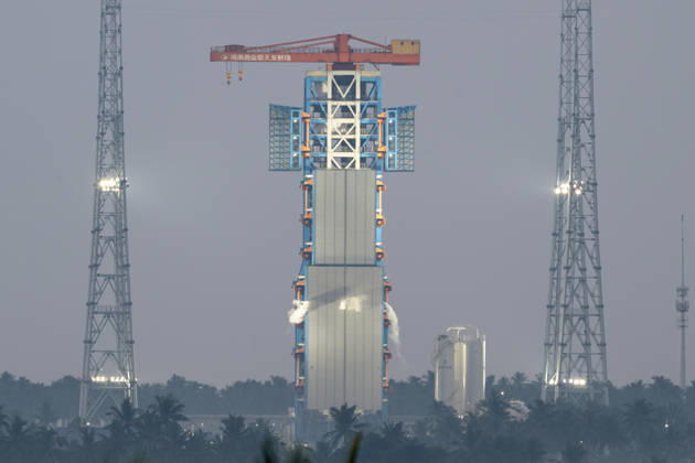 WENCHANG, CHINA - OCTOBER 25: A Long March 8A Y12 carrier rocket launches the Satellite Internet Low Orbit 28 Group satellites into space at the Hainan Commercial Spaceport on October 25, 2026 in Wenchang, Hainan Province of China. The satellites successfully entered their predetermined orbit.  Copyright: xVCGx 111676918371