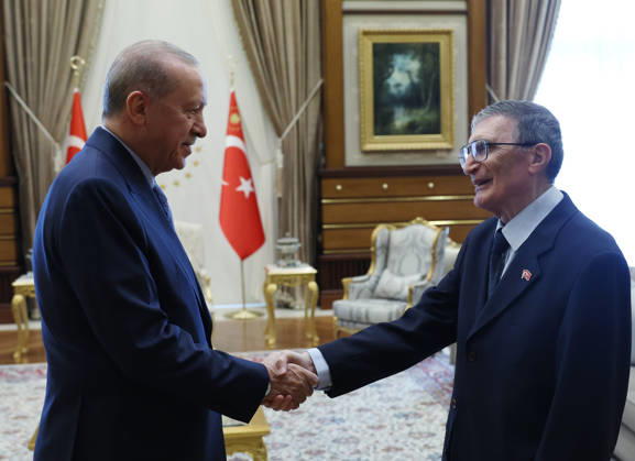 Turkish President Recep Tayyip Erdogan ANKARA, TURKIYE - OCTOBER 26: (----EDITORIAL USE ONLY - MANDATORY CREDIT - TURKISH PRESIDENCY MURAT CETINMUHURDAR HANDOUT - NO MARKETING NO ADVERTISING CAMPAIGNS - DISTRIBUTED AS A SERVICE TO CLIENTS----) Turkish President Recep Tayyip Erdogan receives Nobel laureate Professor Aziz Sancar in Ankara, Turkiye, on October 26, 2026. TUR Presidency Murat Cetinmuhurdar Handout Anadolu Ankara Turkey. Editorial use only. Please get in touch for any other usage.  Copyright: x2026xAnadoluxTURxPresidency xMuratxCetinmuhurdar Handoutx