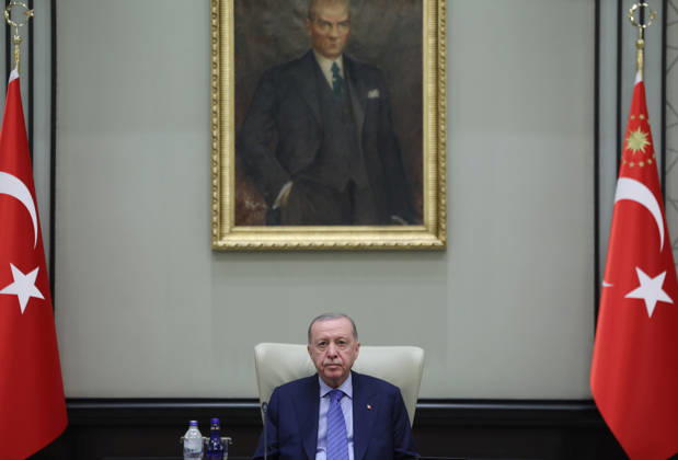 Turkish President Recep Tayyip Erdogan ANKARA, TURKIYE - OCTOBER 26: (----EDITORIAL USE ONLY - MANDATORY CREDIT - TURKISH PRESIDENCY MUSTAFA KAMACI HANDOUT - NO MARKETING NO ADVERTISING CAMPAIGNS - DISTRIBUTED AS A SERVICE TO CLIENTS----) Presidential Cabinet meets under the chairmanship of Turkish President Recep Tayyip Erdogan in Ankara, Turkiye on October 26, 2026. TUR Presidency Mustafa Kamaci Anadolu Ankara Turkey. Editorial use only. Please get in touch for any other usage.  Copyright: x2026xAnadoluxTURxPresidencyx xMustafaxKamacix