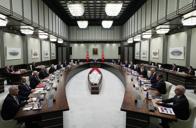 Turkish President Recep Tayyip Erdogan ANKARA, TURKIYE - OCTOBER 26: (----EDITORIAL USE ONLY - MANDATORY CREDIT - TURKISH PRESIDENCY MURAT CETINMUHURDAR HANDOUT - NO MARKETING NO ADVERTISING CAMPAIGNS - DISTRIBUTED AS A SERVICE TO CLIENTS----) Presidential Cabinet meets under the chairmanship of Turkish President Recep Tayyip Erdogan in Ankara, Turkiye on October 26, 2026. TUR Presidency Murat Cetinmuhurdar Anadolu Ankara Turkey. Editorial use only. Please get in touch for any other usage.  Copyright: x2026xAnadoluxTURxPresidency MuratxCetinmuhurdarx