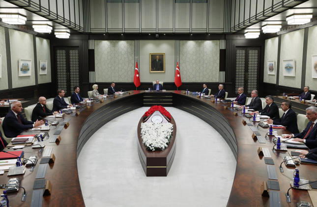 Turkish President Recep Tayyip Erdogan ANKARA, TURKIYE - OCTOBER 26: (----EDITORIAL USE ONLY - MANDATORY CREDIT - TURKISH PRESIDENCY MURAT CETINMUHURDAR HANDOUT - NO MARKETING NO ADVERTISING CAMPAIGNS - DISTRIBUTED AS A SERVICE TO CLIENTS----) Presidential Cabinet meets under the chairmanship of Turkish President Recep Tayyip Erdogan in Ankara, Turkiye on October 26, 2026. TUR Presidency Murat Cetinmuhurdar Anadolu Ankara Turkey. Editorial use only. Please get in touch for any other usage.  Copyright: x2026xAnadoluxTURxPresidency MuratxCetinmuhurdarx