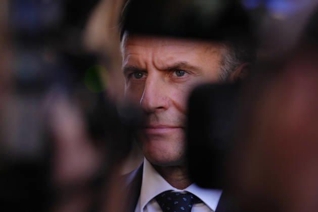 President Macron visits Marseille a Week After the Riots - France French President Emmanuel Macron addresses the media in Marseille, France, Monday, October 26, 2026, during a visit to notice the return of republican order after the violence and looting that punctuated the citizen mobilization of October 17, 2026. Protests by high school students over learning conditions sparked a movement that has since spread nationwide, fuelled by broader anger over the rising cost of living. Photo by Aurelien Morissard Pool ABACAPRESS.COM Marseille France  Copyright: xMorissardxAurelien Pool ABACAx