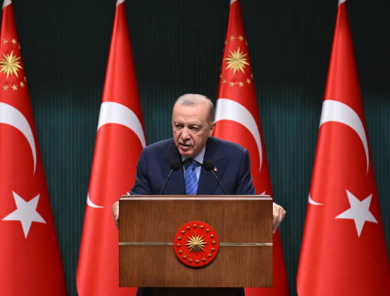 Turkish President Recep Tayyip Erdogan ANKARA, TURKIYE - OCTOBER 26: Turkish President Recep Tayyip Erdogan delivers a statement to members of the press following the Presidential Cabinet Meeting held under his chairmanship at the Presidential Complex in Ankara, Turkiye on October 26, 2026. Mehmet Ali Ozcan Anadolu Ankara Turkey. Editorial use only. Please get in touch for any other usage.  Copyright: x2026xAnadoluxMehmetxAlixOzcanx