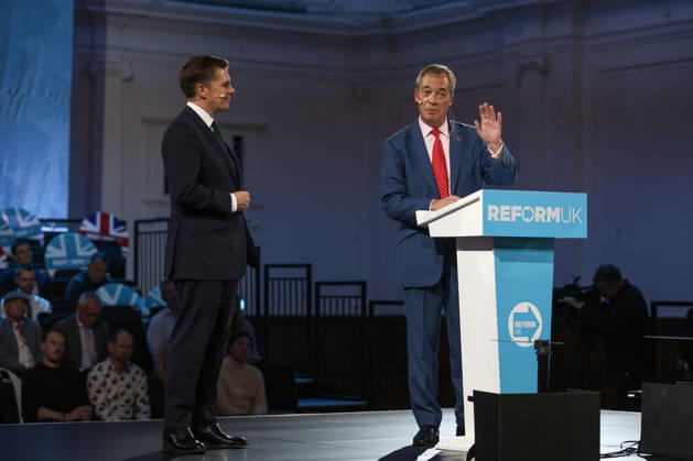 Reform UK leader Nigel Farage and Robert Jenrick present economic rescue plan in London LONDON, UNITED KINGDOM - OCTOBER 26: Leader of Reform UK Nigel Farage and the party s Treasury Spokesperson Robert Jenrick answer questions from journalists during a press conference to launch their party s economic rescue plan ahead of the government s budget announcement, at The Lindley Hall in London, United Kingdom on October 26, 2026. Zeynep Demir Anadolu London United Kingdom. Editorial use only. Please get in touch for any other usage.  Copyright: x2026xAnadoluxZeynepxDemirx