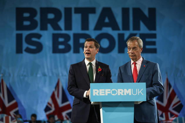 Reform UK leader Nigel Farage and Robert Jenrick present economic rescue plan in London LONDON, UNITED KINGDOM - OCTOBER 26: Leader of Reform UK Nigel Farage and the party s Treasury Spokesperson Robert Jenrick answer questions from journalists during a press conference to launch their party s economic rescue plan ahead of the government s budget announcement, at The Lindley Hall in London, United Kingdom on October 26, 2026. Zeynep Demir Anadolu London United Kingdom. Editorial use only. Please get in touch for any other usage.  Copyright: x2026xAnadoluxZeynepxDemirx