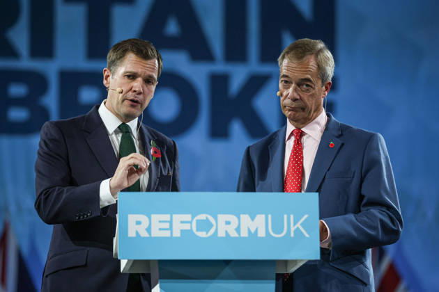 Reform UK leader Nigel Farage and Robert Jenrick present economic rescue plan in London LONDON, UNITED KINGDOM - OCTOBER 26: Leader of Reform UK Nigel Farage and the party s Treasury Spokesperson Robert Jenrick answer questions from journalists during a press conference to launch their party s economic rescue plan ahead of the government s budget announcement, at The Lindley Hall in London, United Kingdom on October 26, 2026. Zeynep Demir Anadolu London United Kingdom. Editorial use only. Please get in touch for any other usage.  Copyright: x2026xAnadoluxZeynepxDemirx