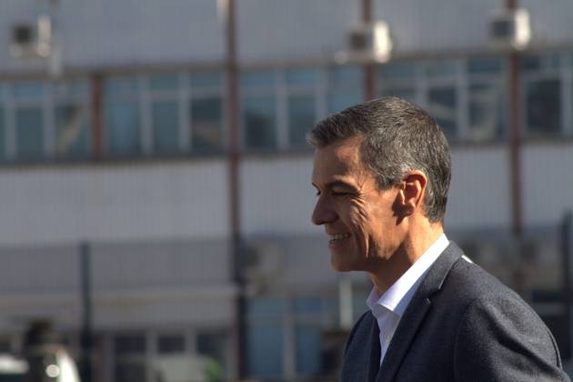 Spain: Pedro Sanchez in Gijon Spanish Prime Minister Pedro Sánchez visits the Armón shipyards in Gijón during the construction of a ferry for Balearia. Gijon Spain Copyright: MercedesxMenendez