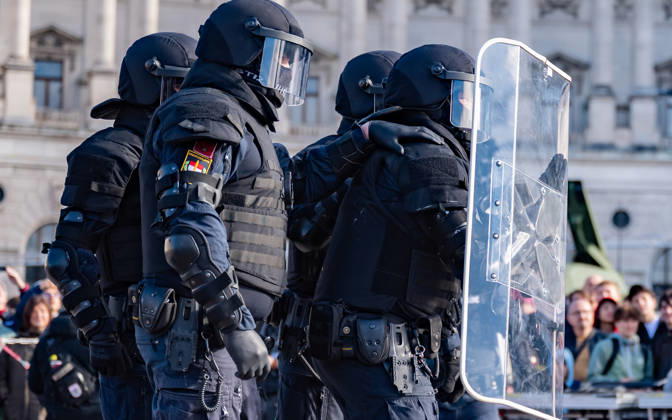 October 26, 2026 Official celebrations for Austria’s National Day 2026 Oath-taking ceremony during the official celebrations for National Day 2026 at Heldenplatz in Vienna, Austria The Prison Guard Special Operations Unit (JEG) during a demonstration in Vienna at Heldenplatz, Vienna, Austria