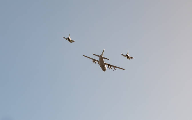 October 26, 2026 Official celebrations for Austria’s National Day 2026 Oath-taking ceremony during the official celebrations for National Day 2026 at Heldenplatz in Vienna, Austria. The photo shows Eurofighter and Hercules transport aircraft flying overhead. Vienna, Heldenplatz, Vienna, Austria