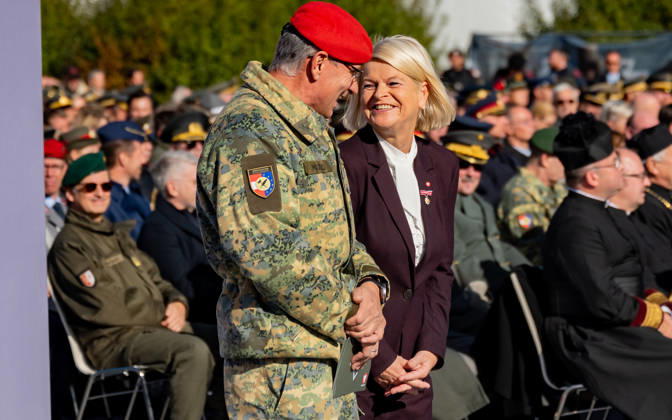 October 26, 2026 Official celebrations for Austria’s National Day 2026 Oath-taking ceremony during the official celebrations for National Day 2026 at Heldenplatz in Vienna, Austria. The photo shows ÖVP Federal Minister of Defense Klaudia Tanner in Vienna at Heldenplatz, Vienna, Austria