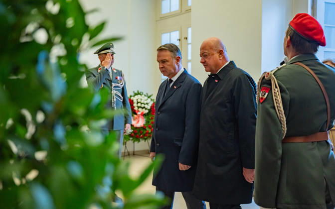 October 26, 2026 Official celebrations for the 2026 Austrian National Day Wreath-laying ceremony during the official celebrations on National Day 2026 at the outer castle gate on Vienna’s Heldenplatz, Austria. The photo shows SPÖ Vice Chancellor and Federal Minister for Housing, Art, Cult
