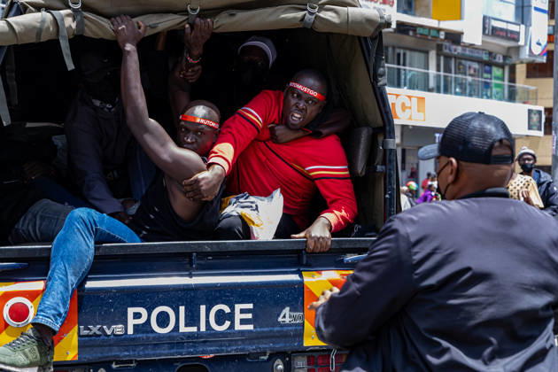 October 26, 2026, Nairobi, Kenya: A Kenyan human rights activists is arrested during a protest. Protesters demonstrated against rising fuel prices and the cost of living in Nairobi s Central Business District, calling for lower fuel prices and the removal of fuel taxes. Nairobi Kenya - ZUMAs197 20261026_aaa_s197_320 Copyright: xBonifacexMuthonix