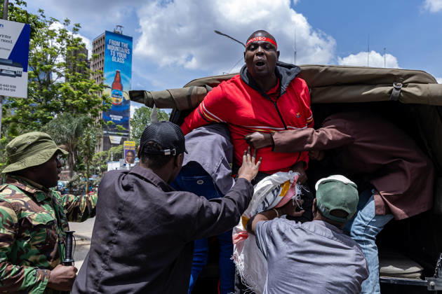 October 26, 2026, Nairobi, Kenya: A Kenyan human rights activist is arrested during a protest. Protesters demonstrated against rising fuel prices and the cost of living in Nairobi s Central Business District, calling for lower fuel prices and the removal of fuel taxes. Nairobi Kenya  - ZUMAs197 20261026_aaa_s197_321 Copyright: xBonifacexMuthonix