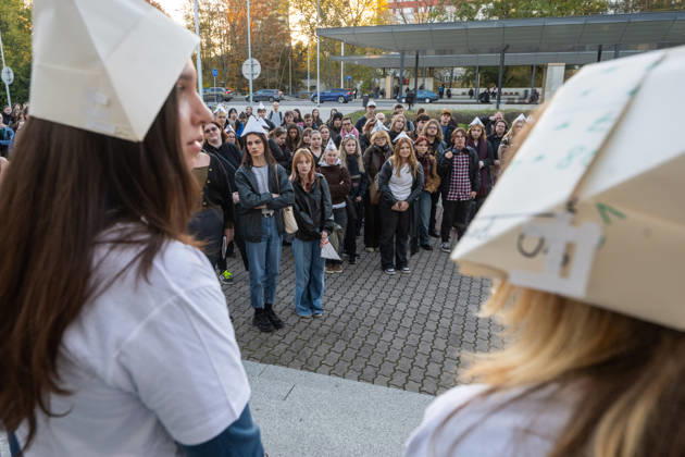 Student gathering in support of public service media, October 27, 2026, Pardubice. The event was organized by students of the University of Pardubice. (CTKxPhoto JosefxVostarek) CTKPhotoP2026102706084  CTKPhotoP2026102706084