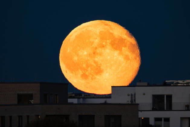 Full Moon Over Frankfurt s Rooftops The full moon rises behind the houses in Frankfurt s Riedberg neighborhood The full moon in October is traditionally also called the Hunter s Moon Frankfurt am Main Riedberg Hesse Germany 2026-10-27_ffm_vollmond_04