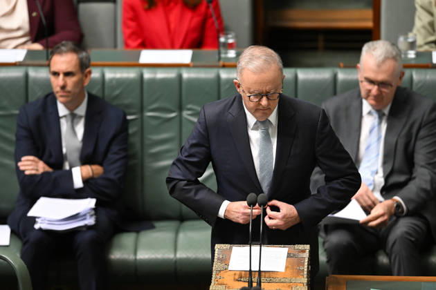 QUESTION TIME, Australian Prime Minister Anthony Albanese speaks during Question Time in the House of Representatives at Parliament House in Canberra, Monday, March 2, 2026. ( NO ARCHIVING CANBERRA AUSTRALIAN CAPITAL TERRITORY Australia  Copyright: xLUKASxCOCHx 20261028125158536758