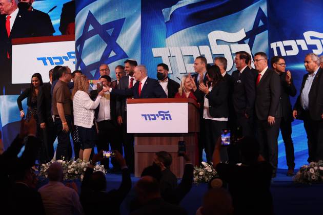 October 28, 2026, West Jerusalem, Israel: WEST JERUSALEM, OCTOBER 28, 2026: Israeli Prime Minister and Likud party leader Benjamin Netanyahu addresses supporters at the partyÃ¢â‚¬â ¢s election headquarters in West Jerusalem following the release of exit polls and preliminary results from IsraelÃ¢â‚¬â ¢s parliamentary elections held on October 27. West Jerusalem Israel  - ZUMAq101 20261028_zna_q101_021 Copyright: xSaeedxQaqx